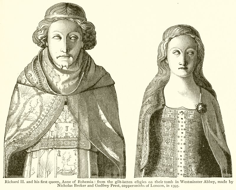 Richard II et sa première reine, Anne de Bohême - English School