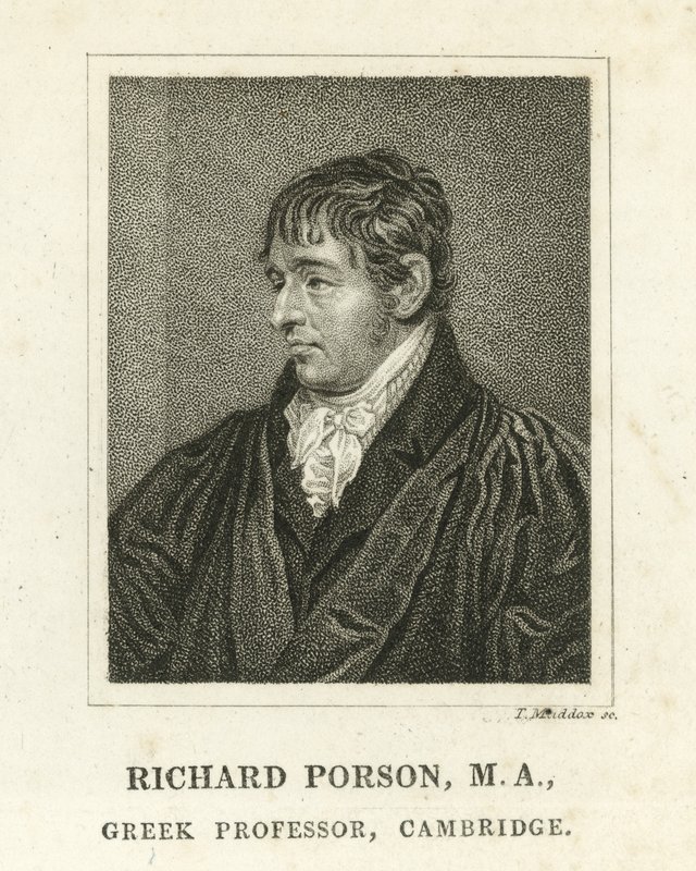 Richard Porson, professeur de grec, Cambridge - English School