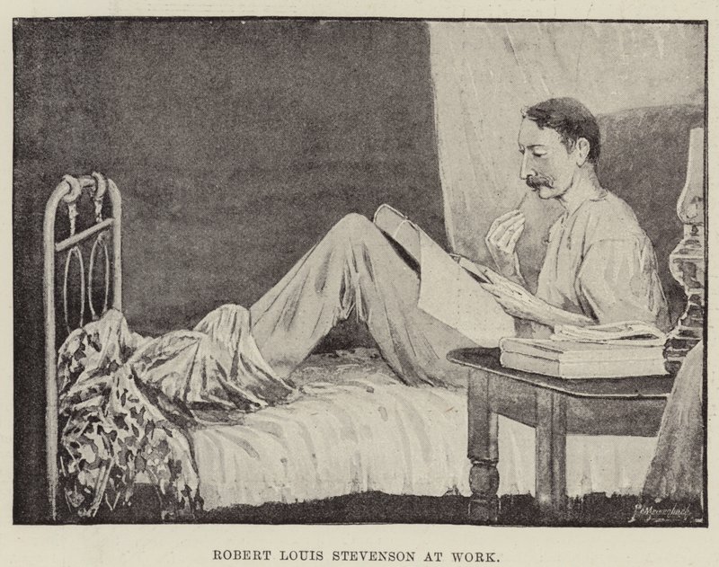 Robert Louis Stevenson au travail - English School