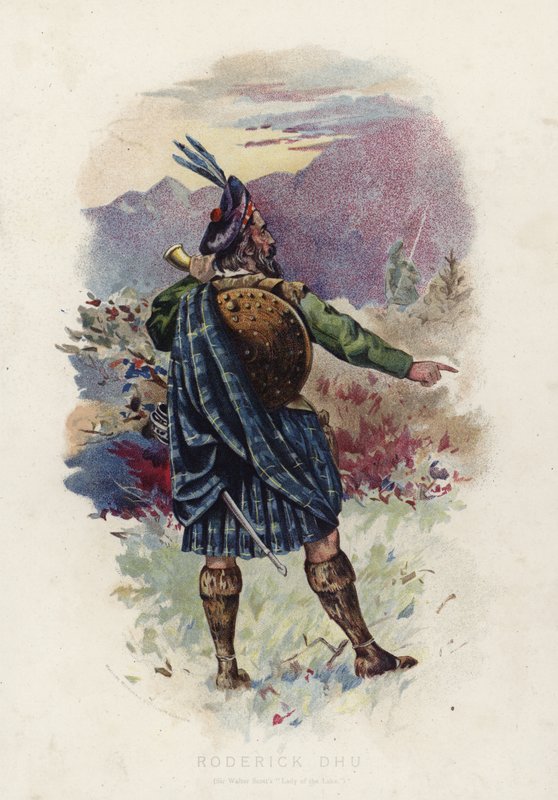Roderick Dhu, de La Dame du lac de Walter Scott - English School