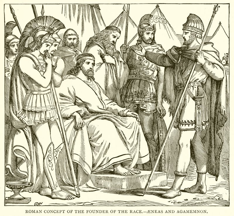 Concept romain du fondateur de la race.--Énée et Agamemnon - English School
