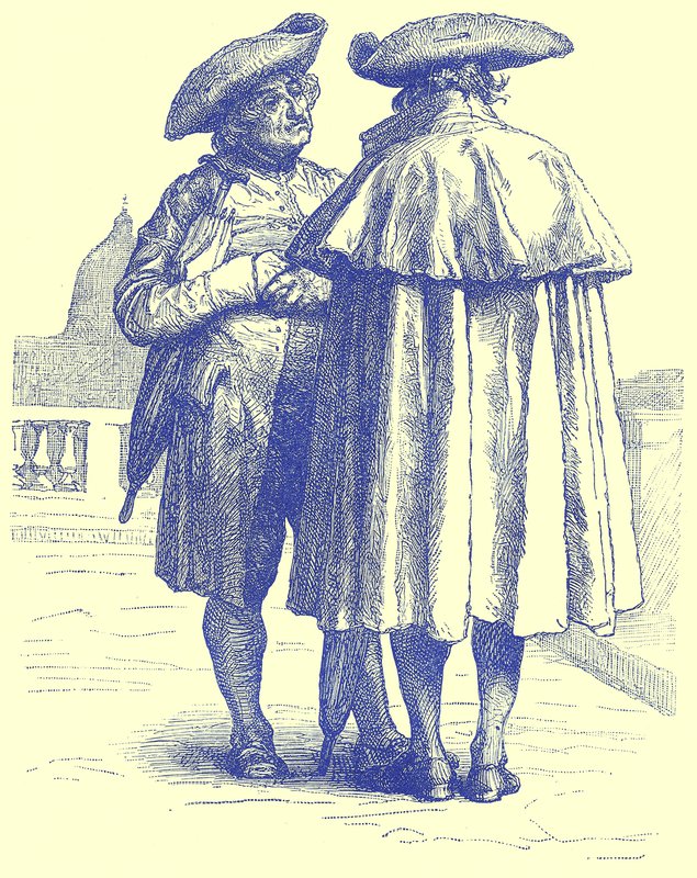 Prêtres romains, illustration de Voyages Illustrés, édité par H. W. Bates, publiée vers 1880 - English School