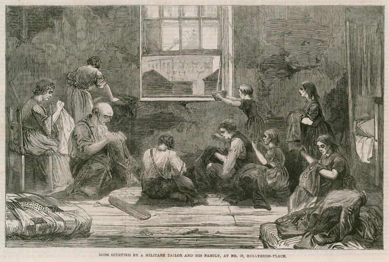 Chambre occupée par un tailleur militaire et sa famille, au n° 10 Hollybush-Place - English School