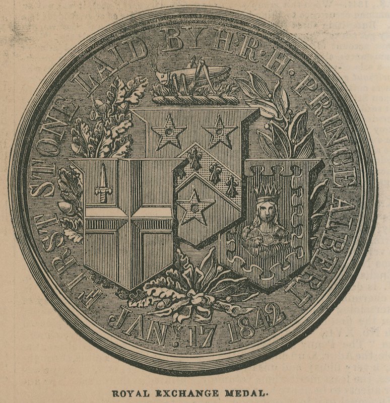 Médaille de la Bourse Royale, frappée pour commémorer l