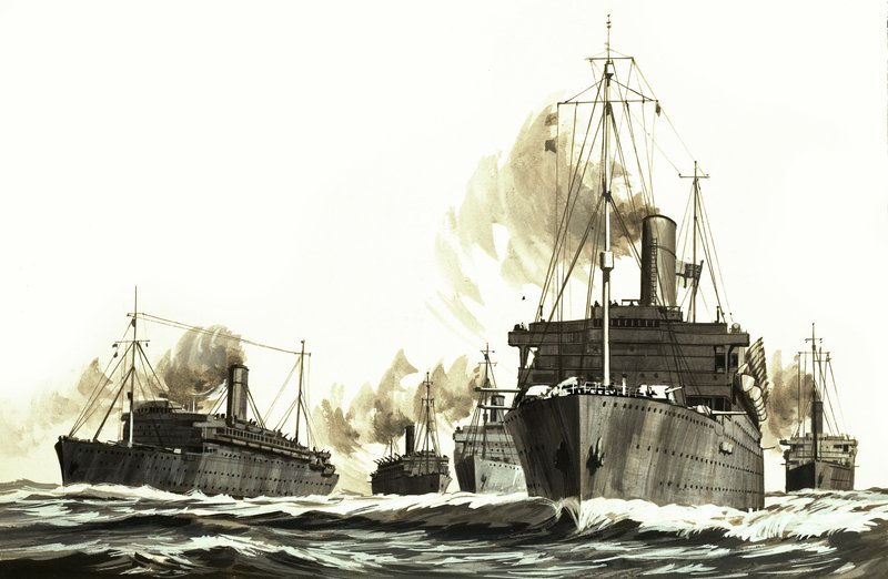 Navires de la Royal Mail Line en service pendant la Première Guerre mondiale - English School