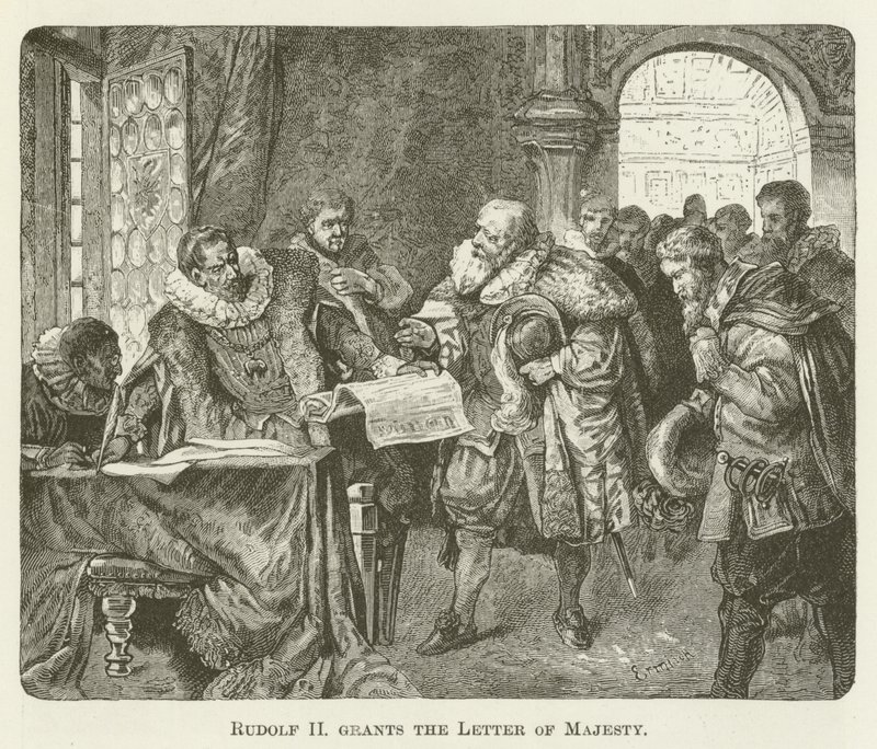 Rodolphe II accorde la Lettre de Majesté - English School