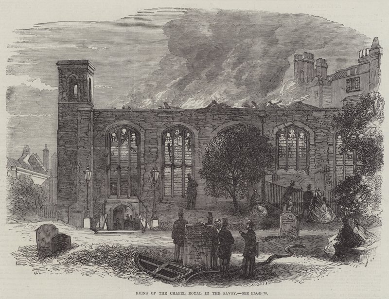 Ruines de la chapelle royale dans le Savoy - English School