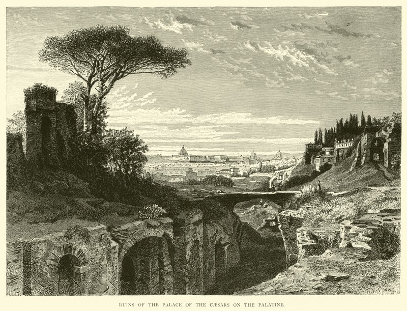 Ruines du Palais des Césars sur le Palatin - English School