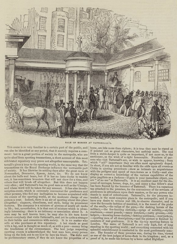 Vente de Chevaux chez Tattersall - English School