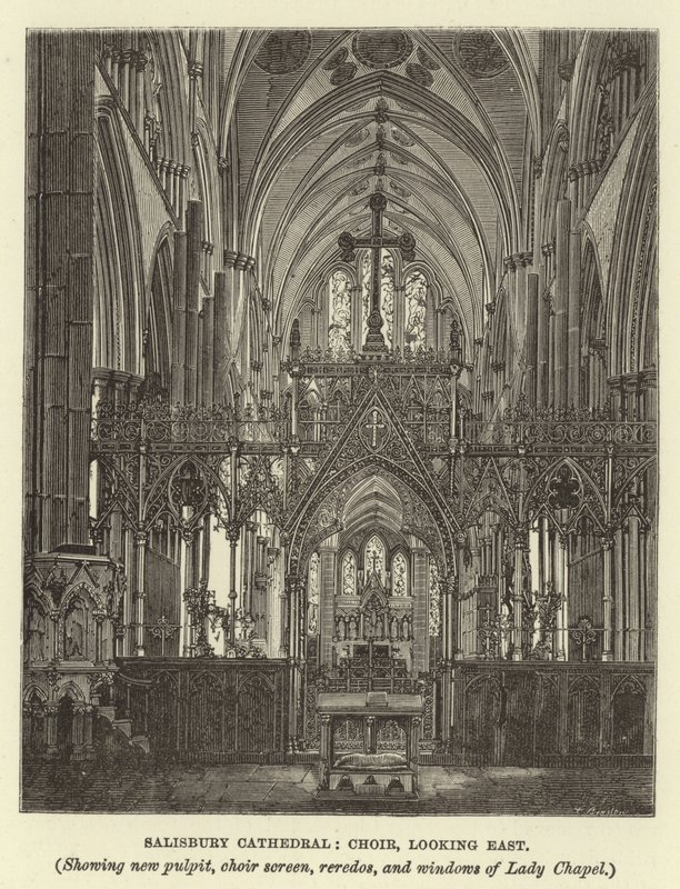 Cathédrale de Salisbury, chœur, vue vers l