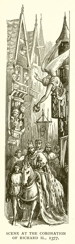 Scène du couronnement de Richard II, 1377 - English School