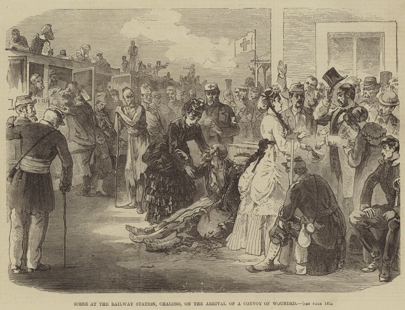 Scène à la gare de Châlons, à l