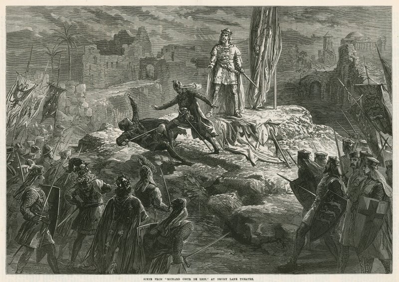 Scène de Richard Cœur de Lion au Drury Lane Theatre - English School