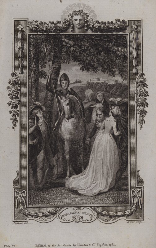 Scène de la suite de Don Quichotte de Miguel de Cervantes, écrit par Alonso Fernandez de Avellaneda - English School
