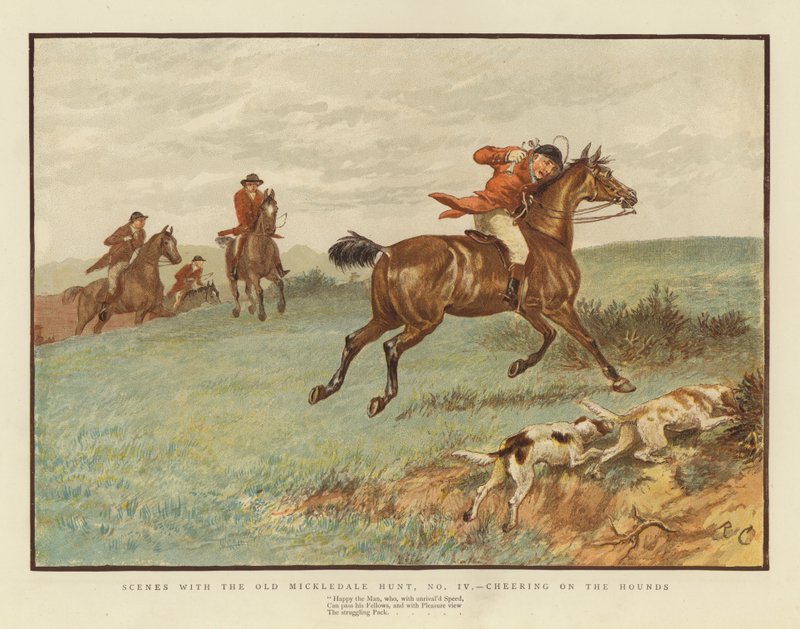 Scènes avec la vieille chasse de Mickledale - English School