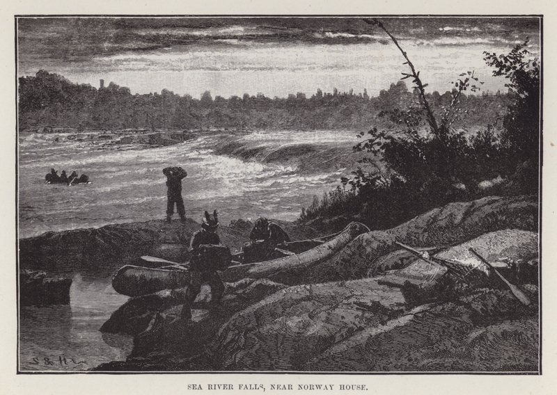 Chutes de la rivière de mer, près de Norway House - English School