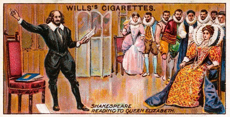 Shakespeare lisant à la reine Elizabeth - English School