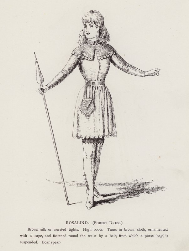 Comme il vous plaira de Shakespeare : Rosalind, costume de forêt - English School