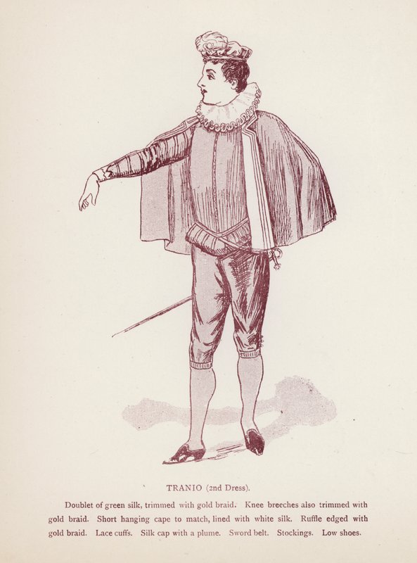 La Mégère apprivoisée de Shakespeare : Tranio, 2e costume - English School