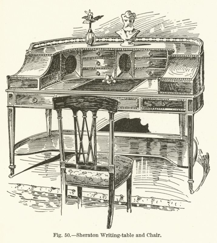 Bureau et chaise Sheraton - English School