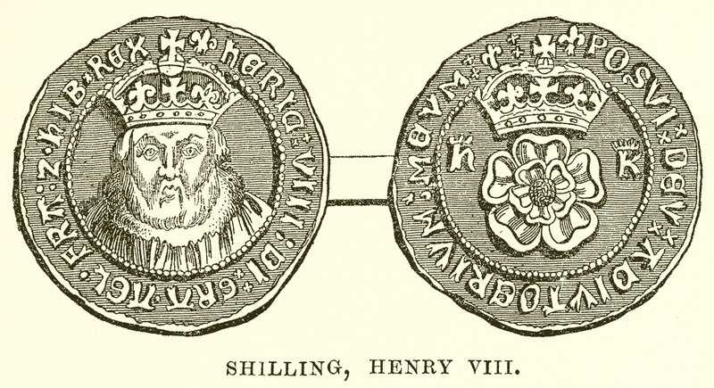 Shilling, Henri VIII - English School