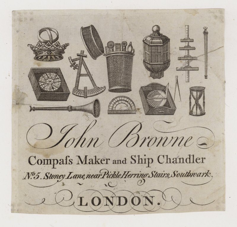 Chandeliers de navires, John Browne, carte de visite - English School