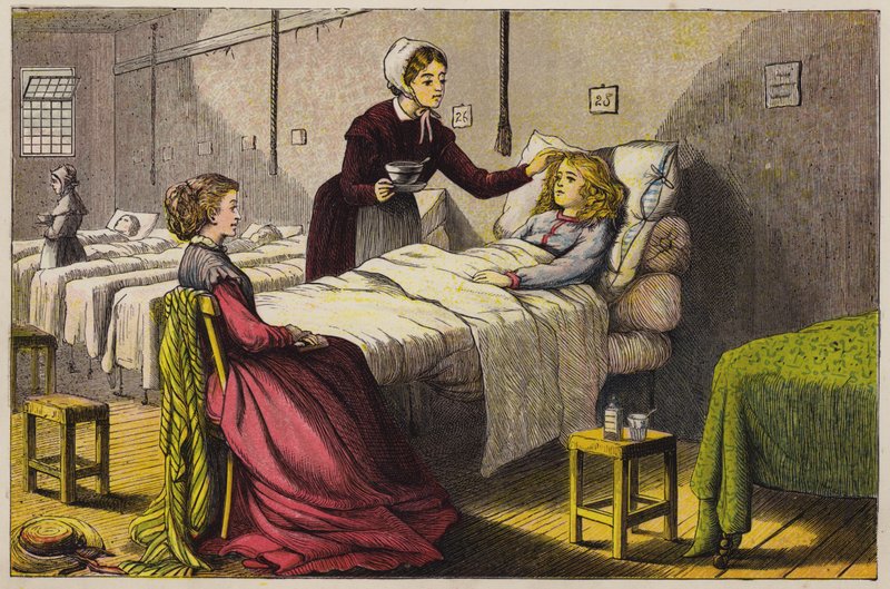 Petite fille malade soignée à l