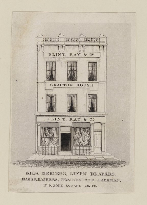 Marchand de soie, Flint Ray & Co, carte de visite - English School