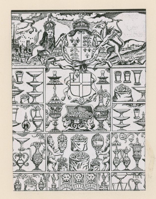 Plateau en argent prévu comme prix pour la loterie de 1569 - English School