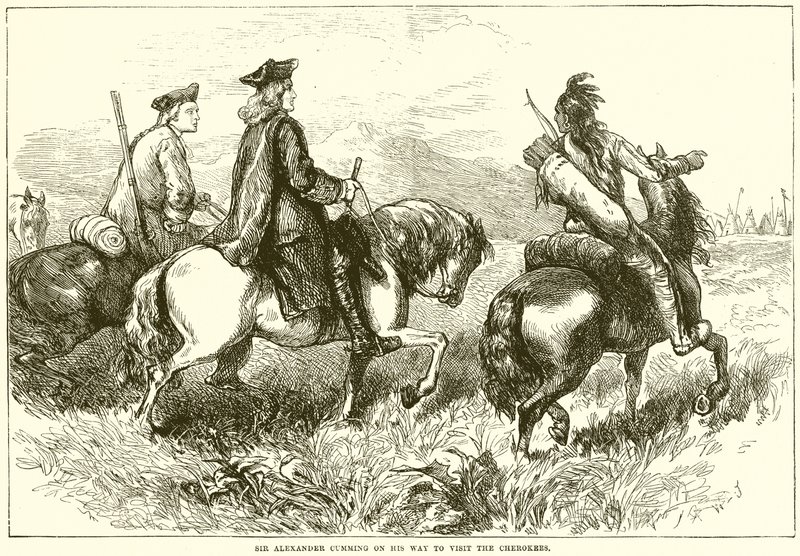 Sir Alexander Cumming en route pour visiter les Cherokees - English School