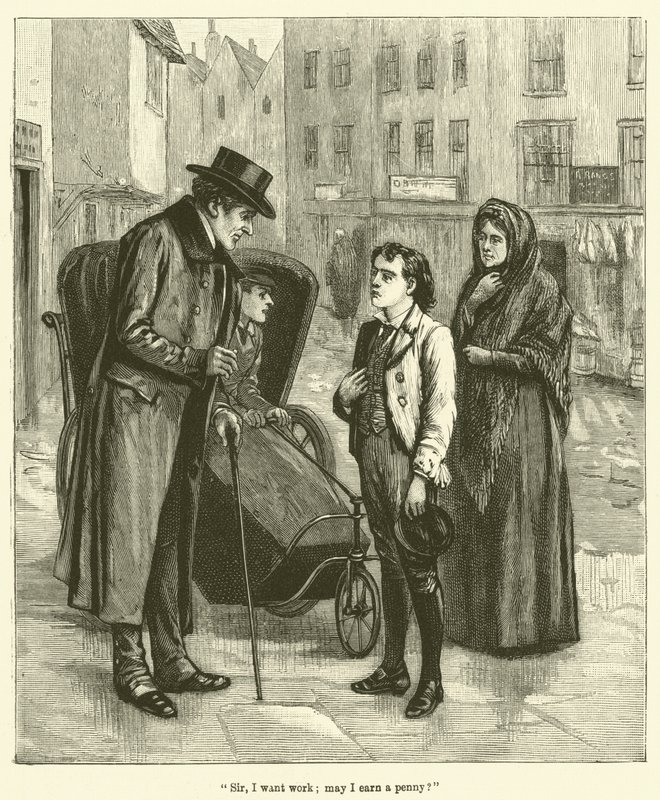 Monsieur, je veux travailler ; puis-je gagner un sou ? - English School