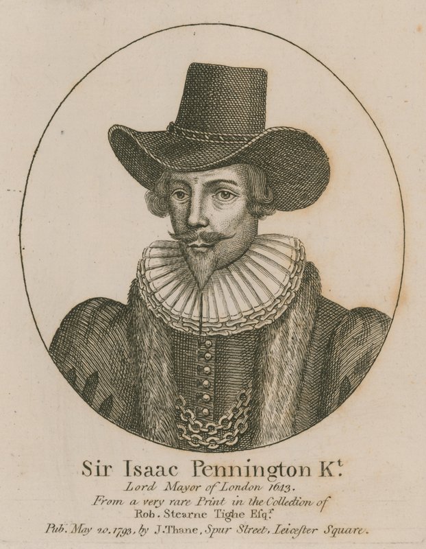 Sir Isaac Pennington, Lord Maire de Londres 1643 - English School