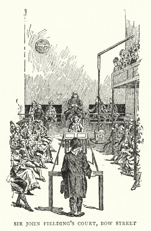Tribunal de Sir John Fielding, Bow Street (gravure) - English School