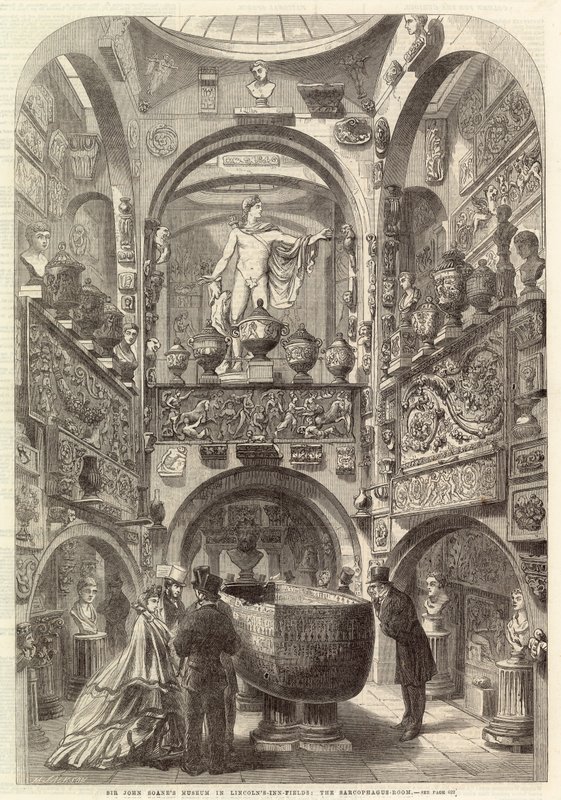 Musée Sir John Soane à Lincolns-Inn-Fields : la salle du sarcophage - English School