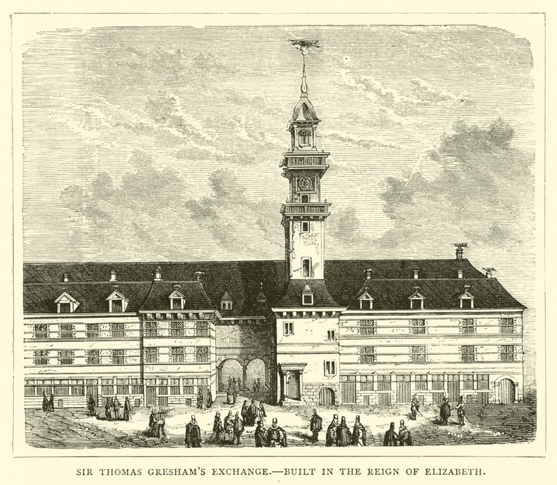 La Bourse de Sir Thomas Gresham, construite sous le règne d