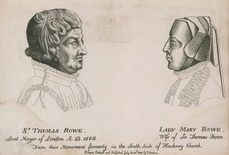 Sir Thomas Rowe, Lord-maire de Londres 1568, et Lady Mary Rowe - English School