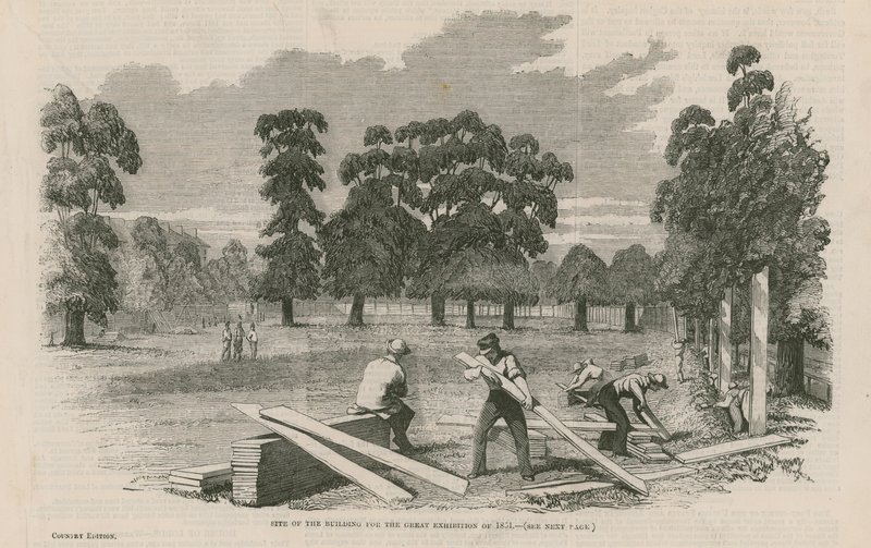 Site du bâtiment pour la Grande Exposition de 1851 - English School