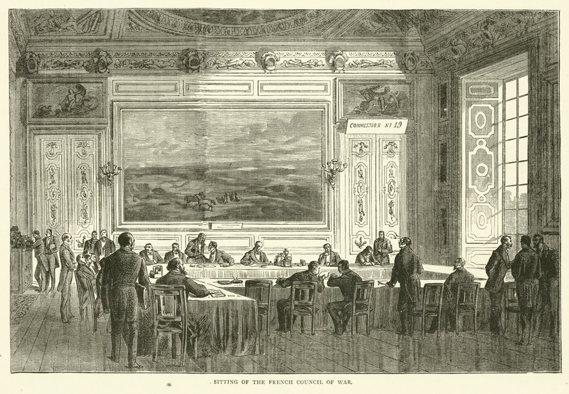 Réunion du Conseil de guerre français, janvier 1871 - English School