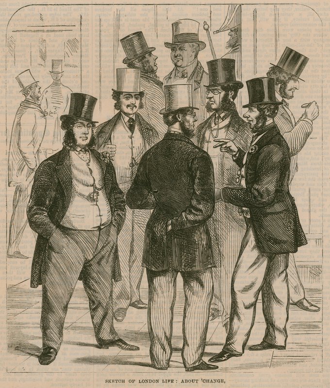 Croquis de la vie londonienne : à propos du change - English School