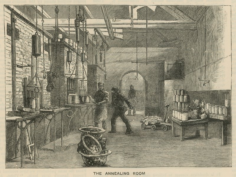 Croquis à la Monnaie Royale, Tower Hill; la salle de recuit - English School