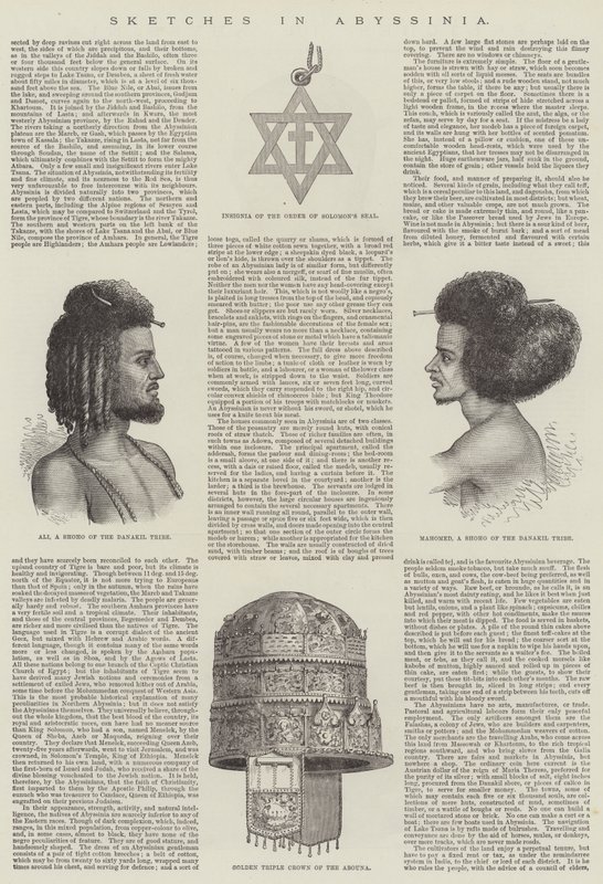 Croquis en Abyssinie (gravure) - English School
