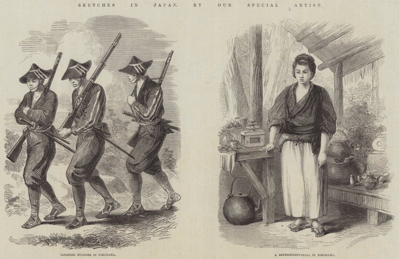Croquis au Japon (gravure) - English School