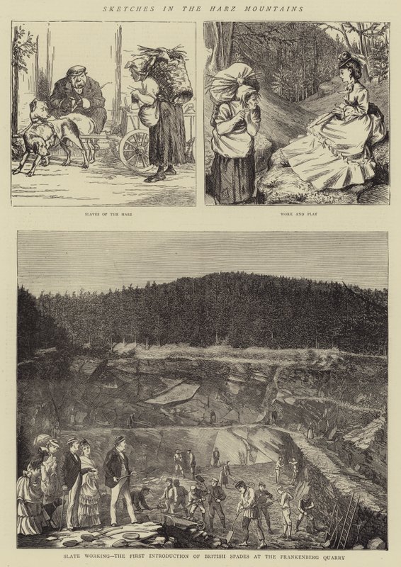 Croquis dans les montagnes du Harz (gravure) - English School