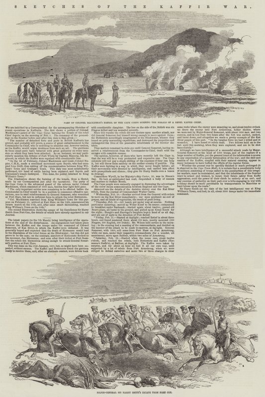 Croquis de la guerre des Kaffirs - English School