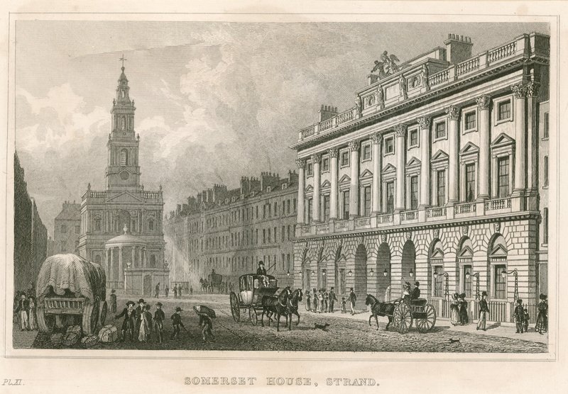 Somerset House et St Mary-le-Strand, The Strand, Londres - English School