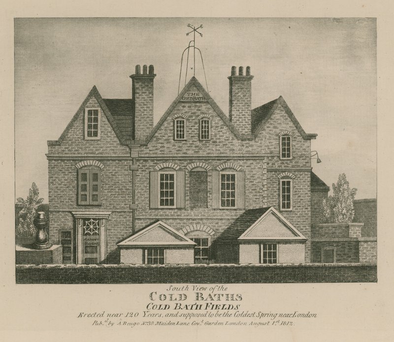 Vue sud des bains froids, Cold Bath Fields - English School