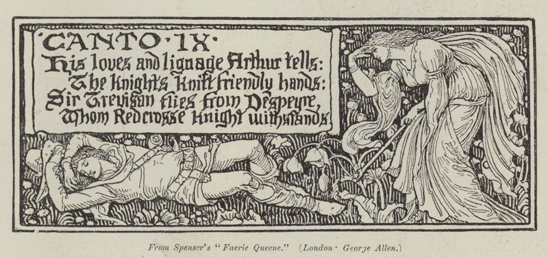 La Reine des Fées de Spenser (gravure) - English School