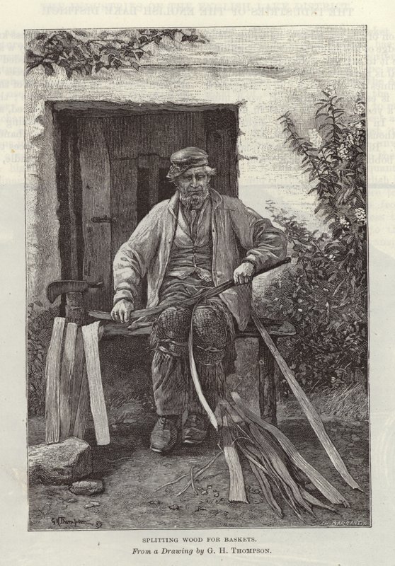 Fendre du bois pour les paniers - English School