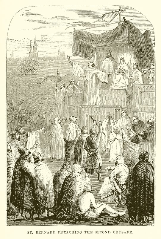 Saint Bernard prêchant la deuxième croisade - English School