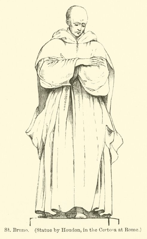Saint Bruno, statue de Houdon, dans la Chartreuse à Rome - English School